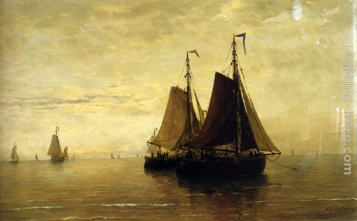 Kalme Zee painting - Hendrik Willem Mesdag Kalme Zee art painting